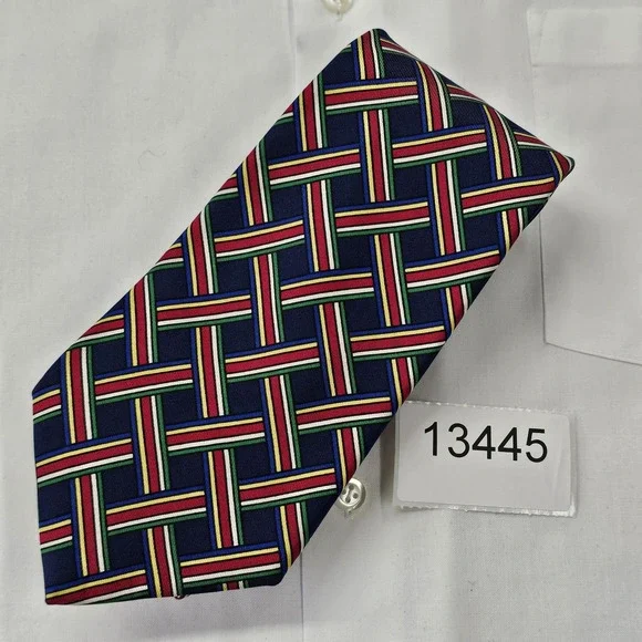Turnbull & Asser Luxury Necktie Men's Multicolor Tie Silk Stylish Basket Weave